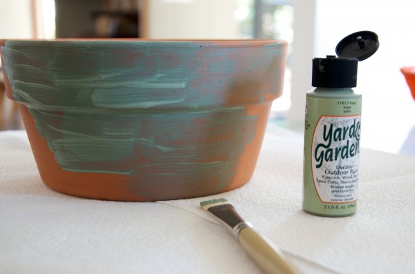 Painting Terra Cotta Pots with Yard Garden Acrylic