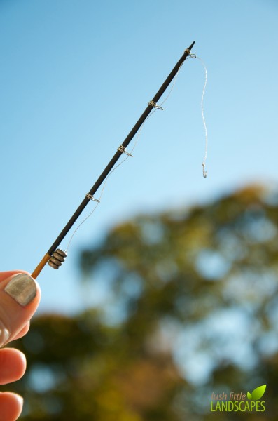 A Fishing Pole for Your Beach or Lake Miniature Garden